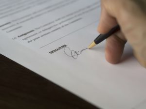 Signing a Business Contract